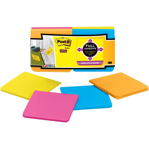 Post-It Super Sticky Full Adhesive Notes - 3&quot; X 3&quot;