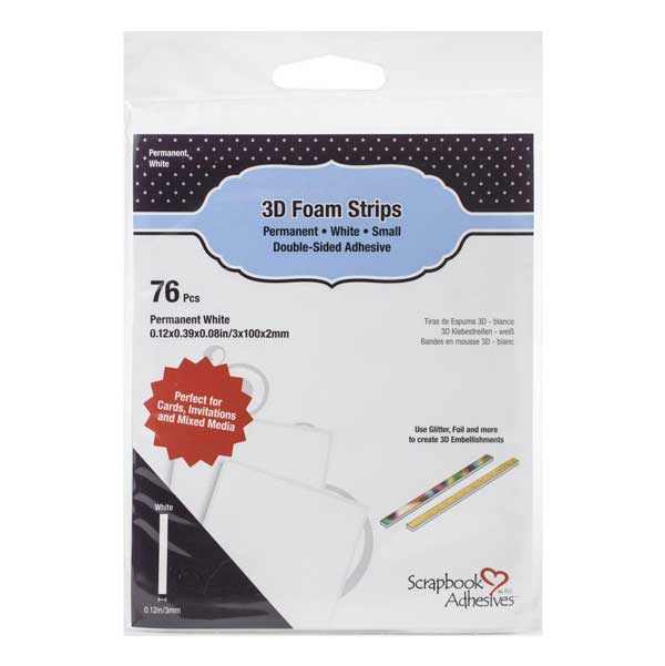 Scrapbook Adhesives 3D Foam Strips - White