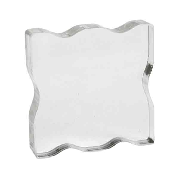 Acrylic Stamp Block W/Grips - 2.25&quot; x2.25&quot;