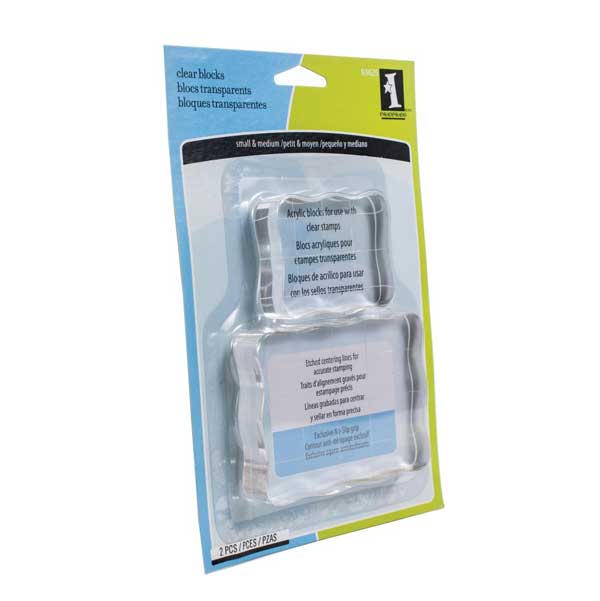 Inkadinkado Clear On Clear Acrylic Blocks 2/Pkg