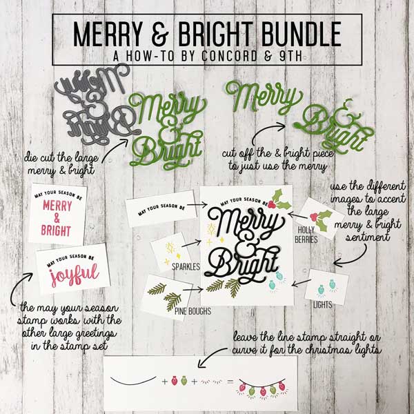 Concord &amp; 9th Merry &amp; Bright Stamp Set