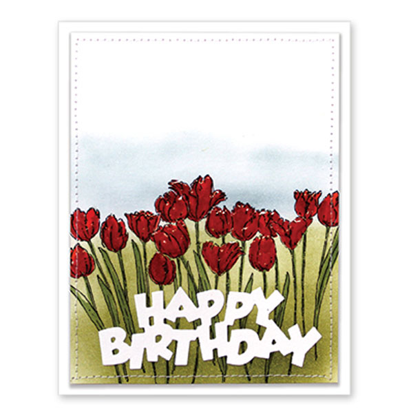 Penny Black Tulip Queue Slapstick Cling Stamp