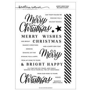 Concord & 9th - Kristina Werner Merry Greetings Builder Stamp Set