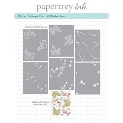 Papertrey Ink Winter Foliage Stencil Collection