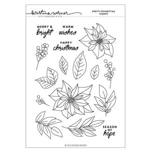 Concord & 9th Pretty Poinsettias Stamp Set