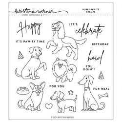 Concord & 9th - Kristina Werner Puppy Paw-ty Stamp Set