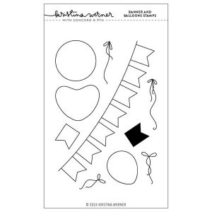 Concord & 9th – Kristina Werner Banners and Balloons Stamp Set