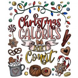 Honey Bee Stamps Christmas Calories Rubber Background Stamp