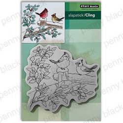 Penny Black Cardinal Christmas Cling Stamp