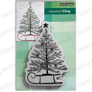 Penny Black Tree Sleigh Cling Stamp