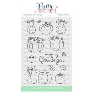 Pretty Pink Posh Autumn Pumpkins Stamp