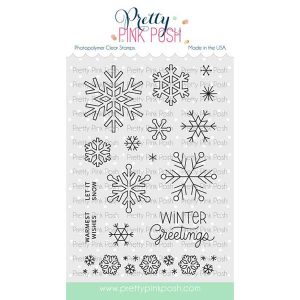 Pretty Pink Posh Snowflakes Stamp