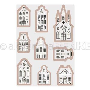 Alexandra Renke Small Town Houses Cut & Emboss Folder