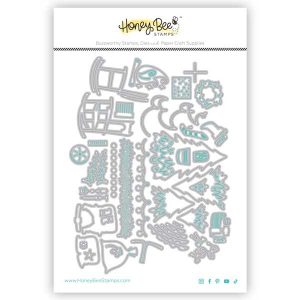 Honey Bee Stamps Lovely Layers: Fireplace Holiday Add-On Dies