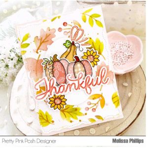 Pretty Pink Posh Autumn Pumpkins Stamp class=