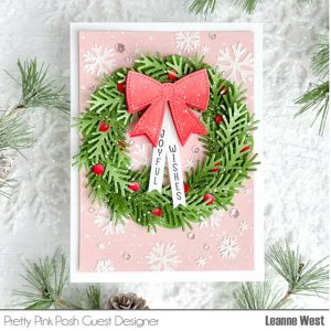 Pretty Pink Posh Holiday Wreath Builder Dies class=