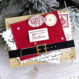 Papertrey Ink North Pole Mail: Postage Stamp Frame Post Card Dies class=