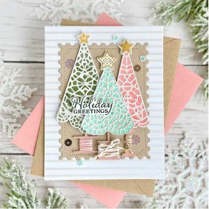 Papertrey Ink Doily Trees Stamp class=