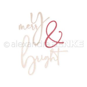 Alexandra Renke Merry & Bright Word Set Dies