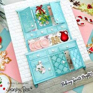 Honey Bee Stamps 3D Embossing Folder - Rustic Brick Wall class=