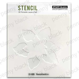 Penny Black Stencil – 3D Poinsettia Layers