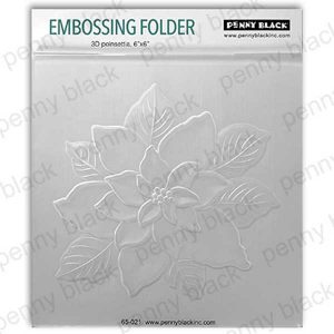 Penny Black Embossing Folder – 3D Poinsettia