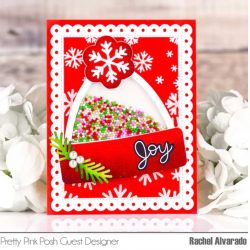 Pretty Pink Posh Cascading Snowflakes Stencil