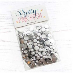 Pretty Pink Posh Matte Silver Confetti Mix