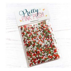 Pretty Pink Posh Rustic Christmas Shaker Beads