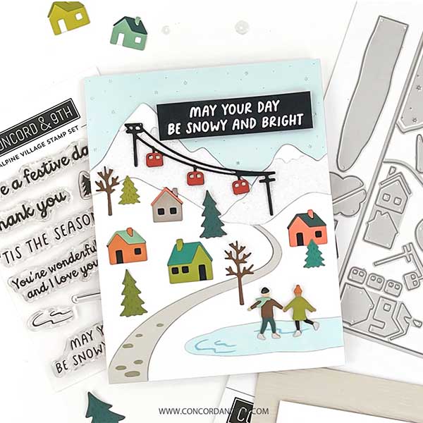 Concord &amp; 9th Alpine Village Stamp Set