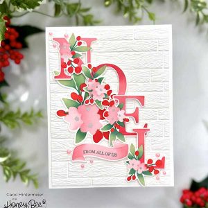 Honey Bee Stamps Floral Noel Stamp class=