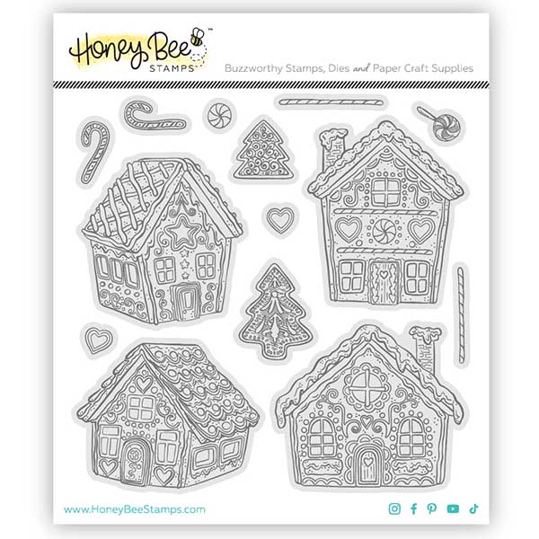 Honey Bee Stamps Peppermint Village Stamp