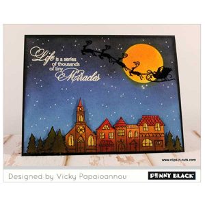 Penny Black Snow Dasher Stamp Set <span style="color:red;">Pre-order</span> class=