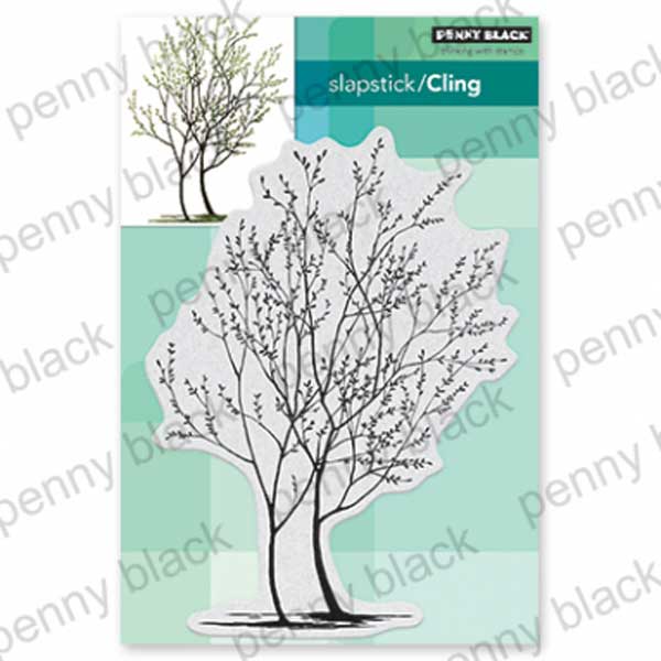 Penny Black Trees in Bud Stamp