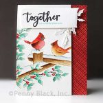 Penny Black Cardinal Christmas Cling Stamp