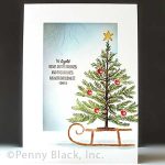 Penny Black Tree Sleigh Cling Stamp