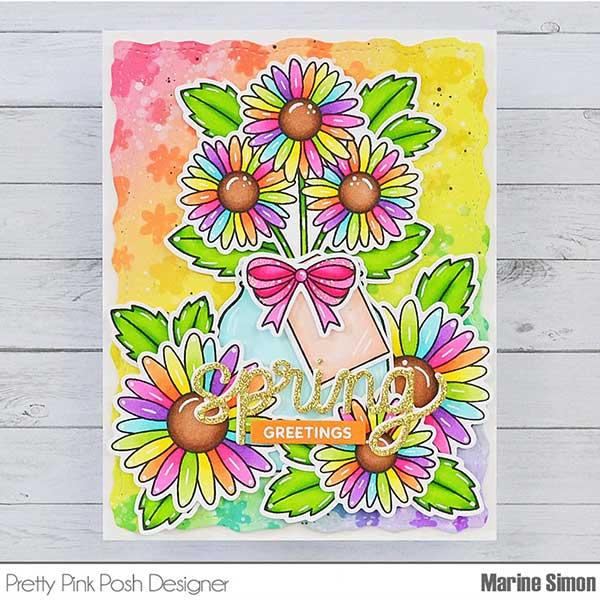 Pretty Pink Posh Daisies Stamp