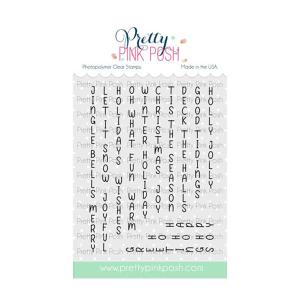 Pretty Pink Posh Upright Greetings: Christmas Stamp