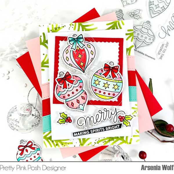 Pretty Pink Posh Winter Greetings Stamp