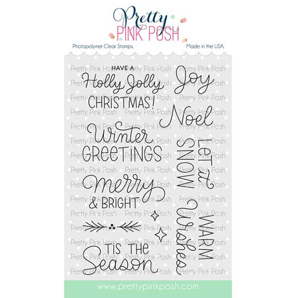 Pretty Pink Posh Winter Greetings Stamp