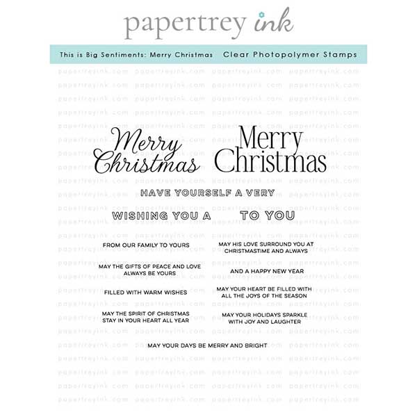 Papertrey Ink This is Big Sentiments: Merry Christmas Stamp