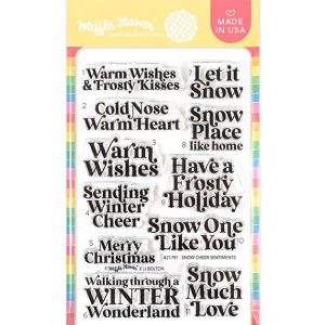 Waffle Flower Snow Cheer Sentiments Stamp