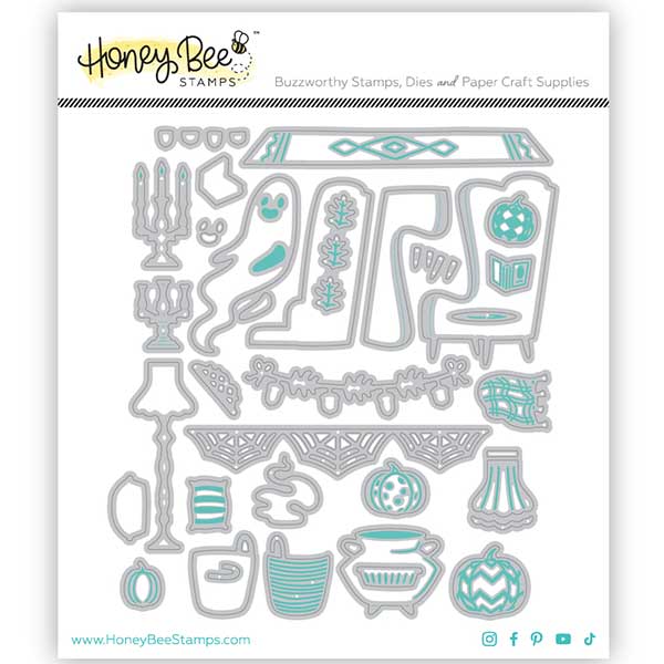 Honey Bee Stamps Lovely Layers: Fireplace Falloween Add-On Dies