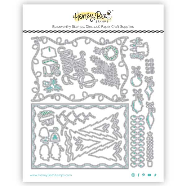 Honey Bee Stamps Postcard Holiday Add-On Dies