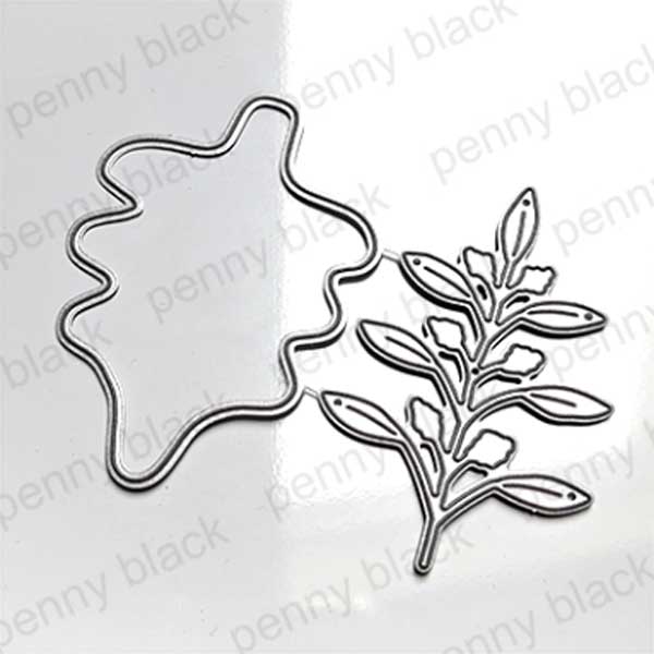 Penny Black Leaf Layers Dies