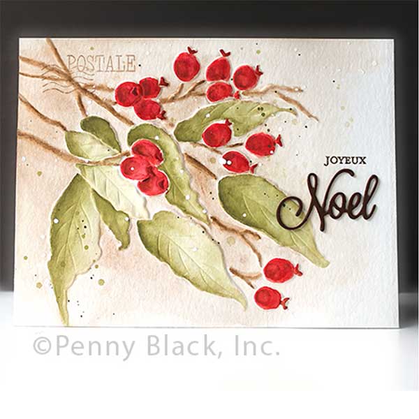 Penny Black Embossing Folder - 3D Berries Abound