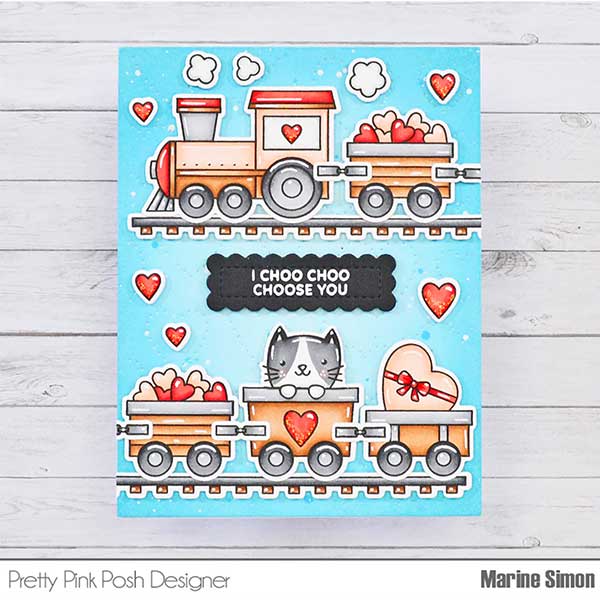 Pretty Pink Posh Valentine Train Dies