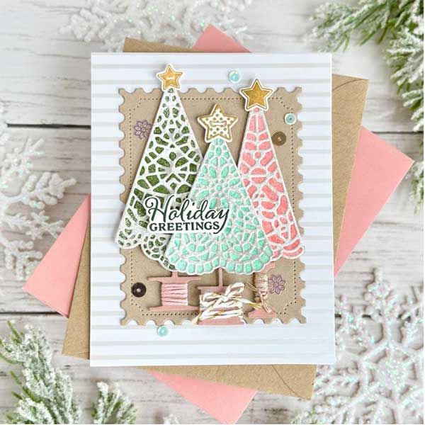 Papertrey Ink Doily Trees Stamp