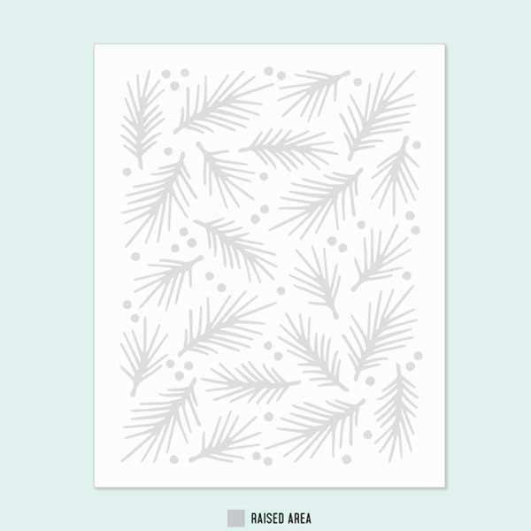 Concord &amp; 9th Berries &amp; Boughs Embossing Folder