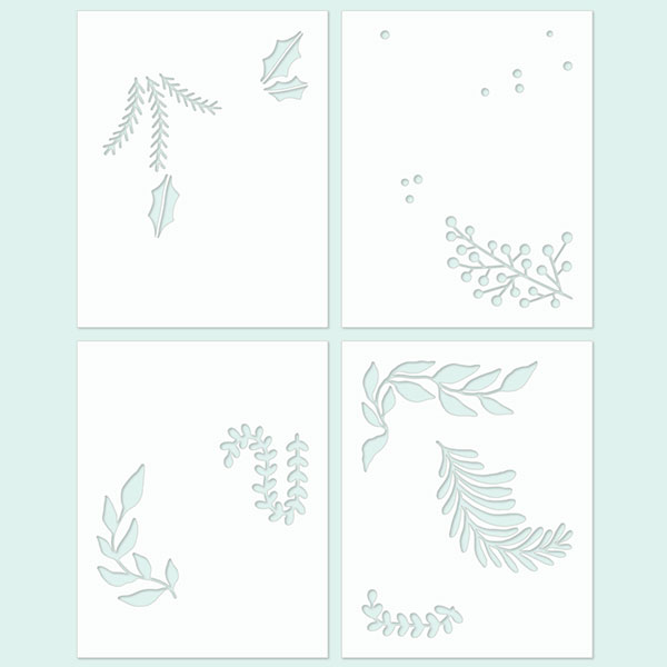 Concord &amp; 9th Holiday Sprigs Stencil Pack